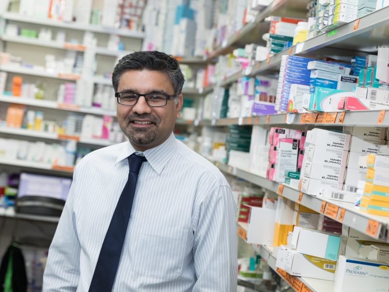 A Sutton pharmacist in his pharmacy