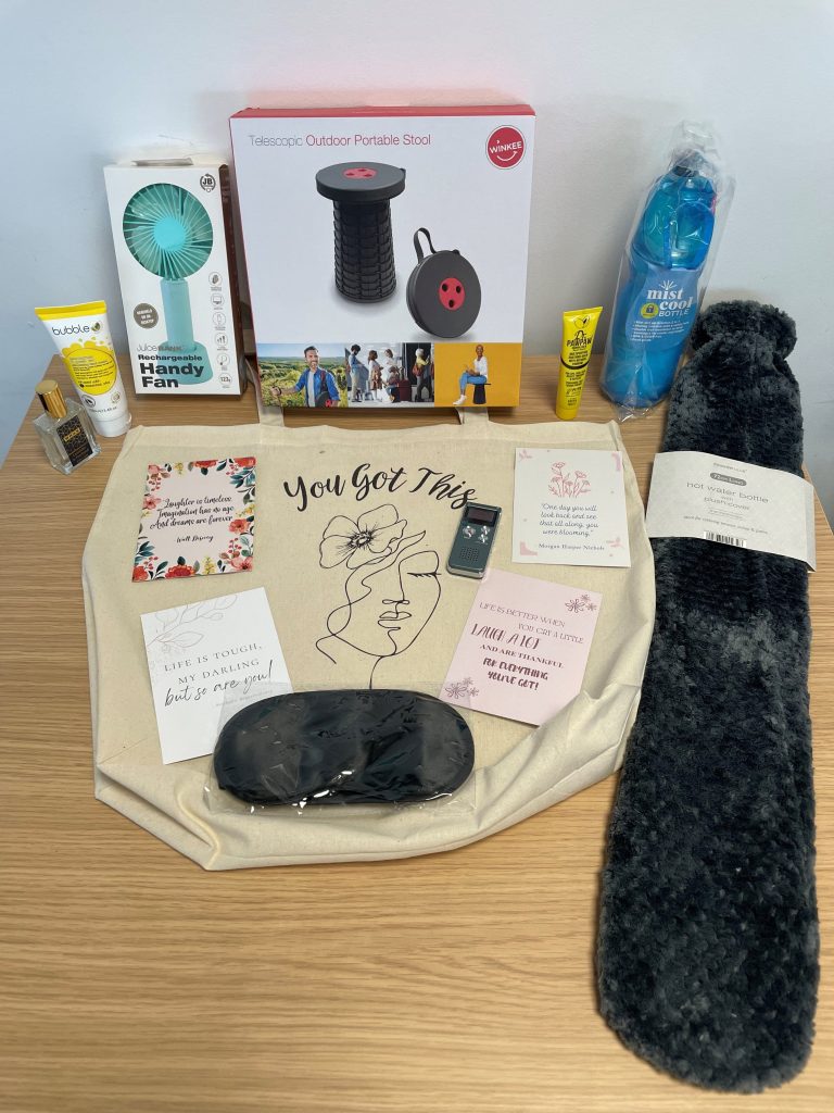 The care package of practical aids for staff going through menopause