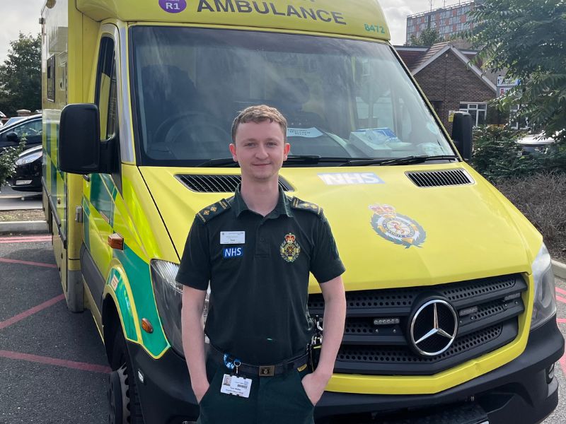 Tom Noble hospital ambulance liaison officer at Croydon University Hospital with ambulance