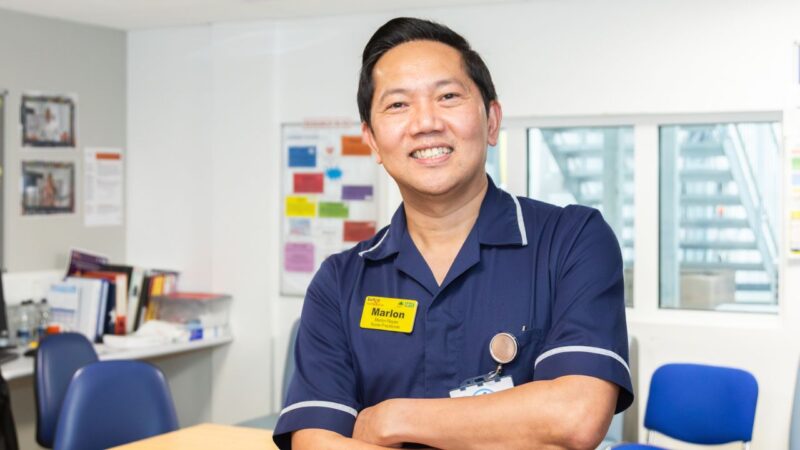 Marlon Reyes frailty nurse in the emergency department St Helier hospital