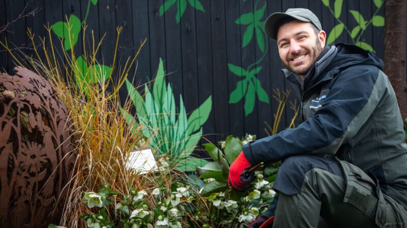 John Greco head gardener at St George's hospital at work in the gardens