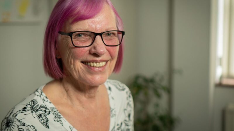 Portrait of Sutton navigator Pam Foulkes who is promoting the NHS App