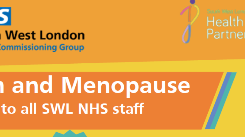 Staff support event flyer for men and menopause workshop