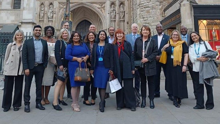 NHS staff and community champions from South West London attend a special Covid-19 thank you event at Westminster Abbey.