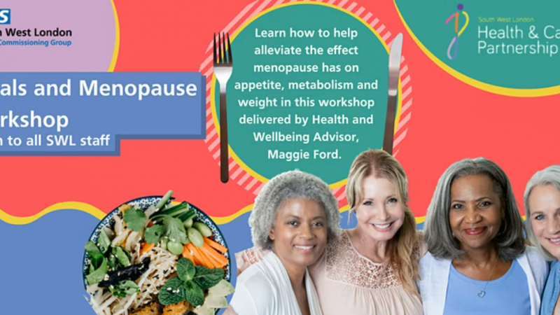 Staff support event - meals and menopause